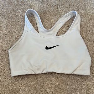 White Nike sports bra